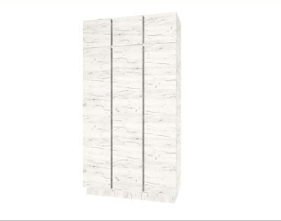 Шкаф трехстворчатый "Вертикаль" с антресолью (крафт белый)