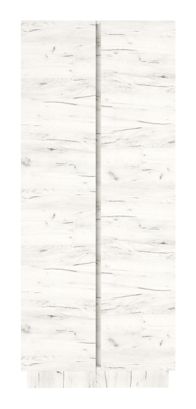 Шкаф двухстворчатый "Вертикаль"  (крафт белый)