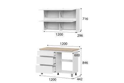Кухонный гарнитур "Токио" 120 см