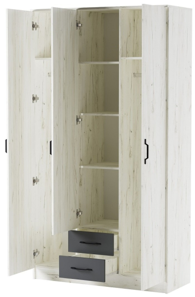 Шкаф трио "Беатрис" (Антрацит)