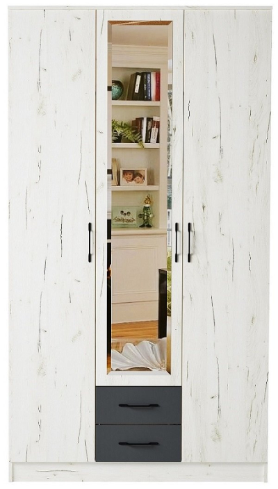 Шкаф трио "Беатрис" (Антрацит)