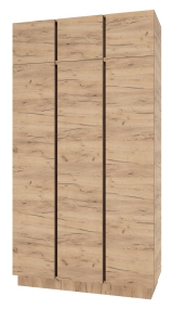 Шкаф трехстворчатый "Вертикаль" с антресолью (дуб золотой)