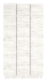 Шкаф трехстворчатый "Вертикаль" с антресолью (крафт белый)