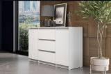 Комод "Денвер" (белый) 2 створки 3 ящика