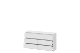 Комод 6 ящиков "Денвер" (белый)
